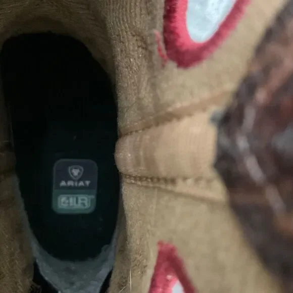 ARIAT BOOTS KIDS size 13.5  STYLE 10014101 SQUARE TOE pull on - Picture 10 of 15